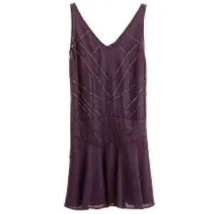 Purple Marciano Sheer Mini Dress